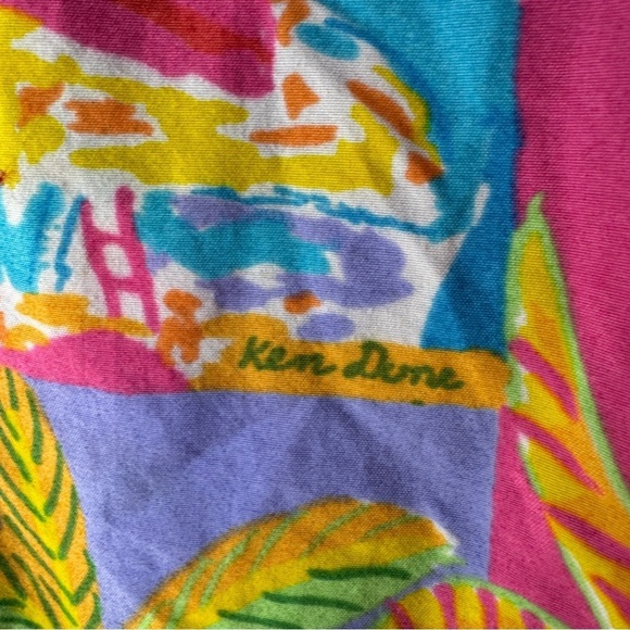 Vintage Ken Done Colorful Hooded Jacket Printed Windbreaker Size Medium - Picture 9 of 15